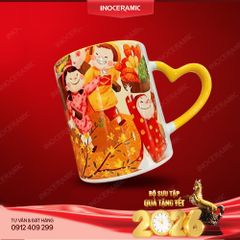 Bộ sưu tập ly sứ in hình Tết Việt Bát Tràng | Quà Tết in logo cao cấp