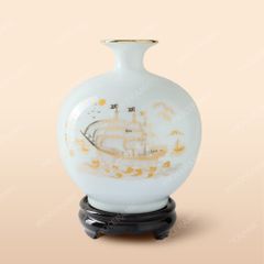 Quả hút lộc Thuận Buồm kẻ vàng - Quà tặng doanh nghiệp in logo ý nghĩa