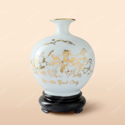 Lọ chiêu tài Mã Đáo Thành Công gốm sứ Bát Tràng ý nghĩa