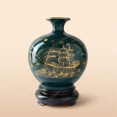 Quả hút lộc Thuận Buồm kẻ vàng - Quà tặng doanh nghiệp in logo ý nghĩa