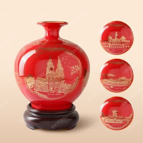 Lọ chiêu tài Tứ cảnh Sài Gòn - Quà tặng doanh nghiệp