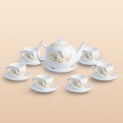 Bộ ấm chén trà Bưởi Cành Mộc Lan - Quà tặng doanh nghiệp ý nghĩa