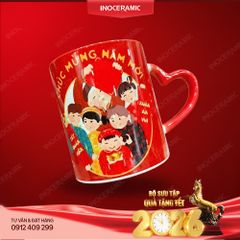 Bộ sưu tập ly sứ in hình Tết Việt Bát Tràng | Quà Tết in logo cao cấp