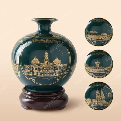 Lọ chiêu tài Tứ cảnh Sài Gòn - Quà tặng doanh nghiệp