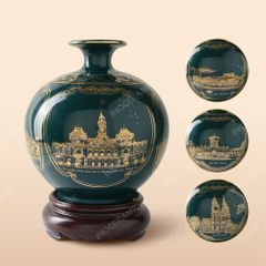 Lọ chiêu tài Tứ cảnh Sài Gòn - Quà tặng doanh nghiệp