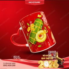 Bộ sưu tập ly sứ in hình Tết Việt Bát Tràng | Quà Tết in logo cao cấp