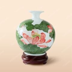 Bình hút lộc Liên Hoa Phú Cát gốm sứ Bát Tràng cao cấp