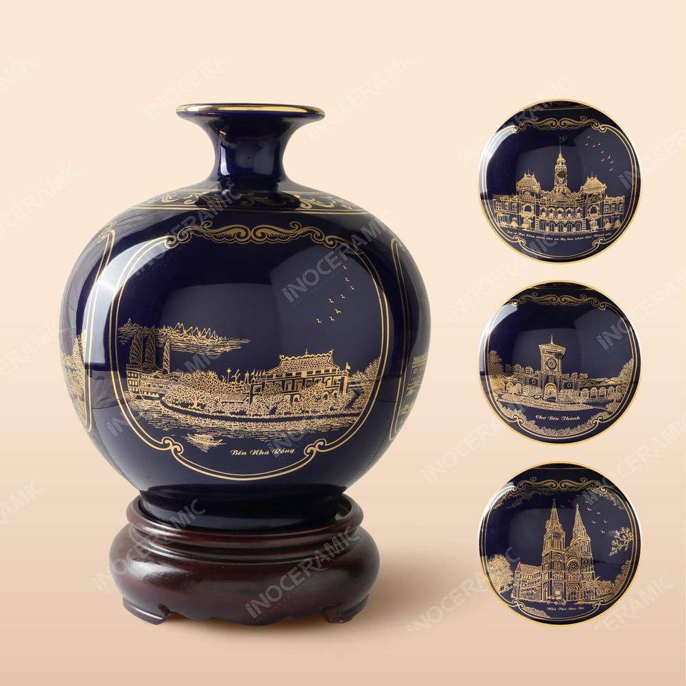 Lọ chiêu tài Tứ cảnh Sài Gòn - Quà tặng doanh nghiệp