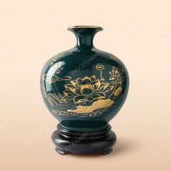 Bình hút lộc sen đại kẻ vàng - Quà tặng in ấn logo cao cấp