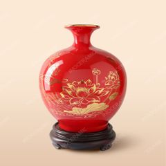 Bình hút lộc sen đại kẻ vàng - Quà tặng in ấn logo cao cấp