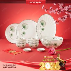 Bộ bát đĩa quà tặng Tết 12 món hoa Bồ Công Anh cho người lao động