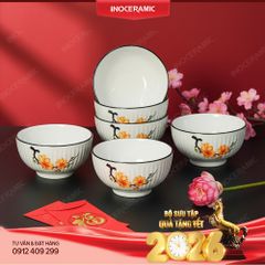 Bộ 6 bát cơm Hoa Mai – Quà Tết thiết thực cho doanh nghiệp, công nhân viên, công đoàn