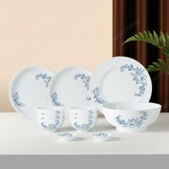 Bộ bát đĩa 12 món men sứ Tuyết Mai - Quà tặng gốm sứ in ấn logo