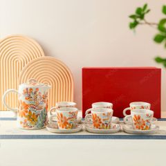 Bộ bình nước Indochine Hương Xuân – Xưởng sản xuất gốm sứ Bát Tràng in logo