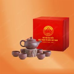 Bộ ấm trà An Thổ Túc thổ hoa quà tặng Đại hội Mặt Trận Tổ Quốc