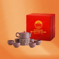 Bộ ấm trà An Thổ Túc Thanh Hoa quà tặng Đại hội Mặt Trận Tổ Quốc