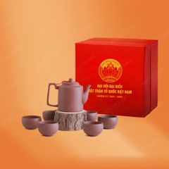 Bộ ấm trà An Thổ Túc dáng ấm tích quà tặng Đại hội Mặt Trận Tổ Quốc
