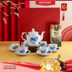 Bộ quà tặng Tết gốm sứ Thanh Liên An Hoà – Trao an bình, gửi thịnh vượng