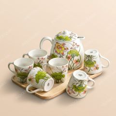 Bộ bình sứ đựng nước Indochine Liên Diệp - Gốm sứ Bát Tràng in logo