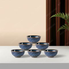 Combo 6 chén cơm men xanh hỏa biến - Quà tặng doanh nghiệp
