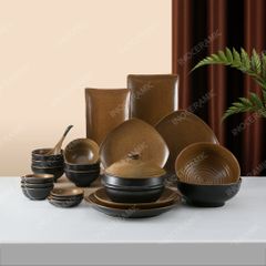 BST Ô Thổ bộ bát đĩa tông trầm hiện đại cho nhà hàng khách sạn