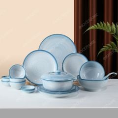 BST Biển Xanh bộ bát đĩa phục vụ nhà hàng khách sạn