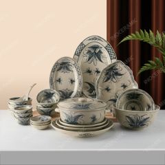 BST Chuồn Khoai bộ bát đĩa sử dụng cho nhà hàng khách sạn