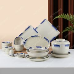 BST Hương Đồng bộ bát đĩa nhà hàng khách sạn phong cách cơm quê