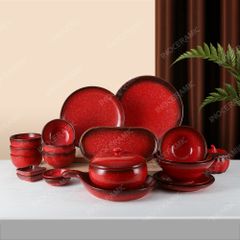 BST Hồng Ngọc bộ bát đĩa đồng bộ cho resort khách sạn