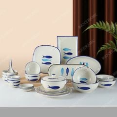 BST Lam Ngư bộ bát đĩa hiện đại tinh giản cho không gian ẩm thực
