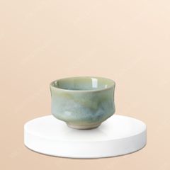 Chén uống trà sứ men hỏa biến xanh ngọc