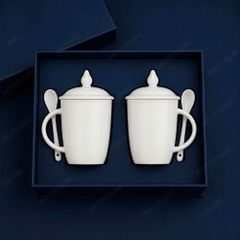 Combo quà tặng ly sứ dịp Trung Thu - Song Hỷ Đồng Tâm 02