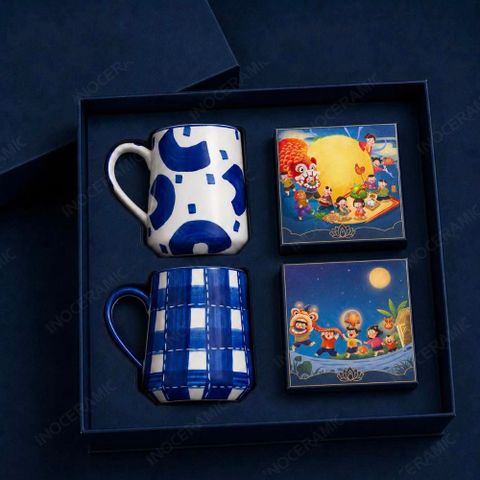 Combo quà tặng ly sứ dịp Trung Thu - Song Hành Viên Mãn