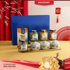 Hộp quà khay hũ mứt Xuân Khai Phúc – Set quà Tết gửi trao May Mắn, Phúc Lộc đầu năm