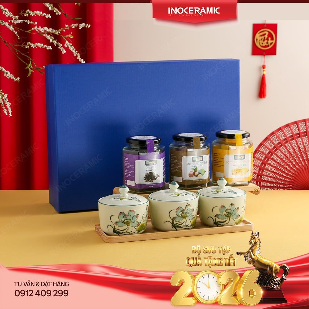 Giftset hũ mứt Xuân An Nhiên – Hộp quà tặng Tết ý nghĩa cho Công đoàn