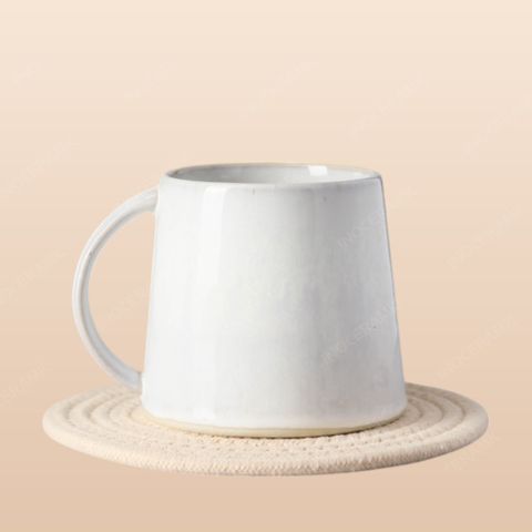 Cốc sứ bệt đại Bạch Ngọc – Men hỏa biến kết tinh trắng