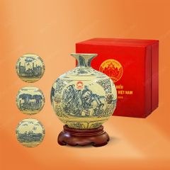 Quả hút lộc tứ cảnh Hào hùng dân tộc quà tặng Đại hội Mặt Trận Tổ Quốc