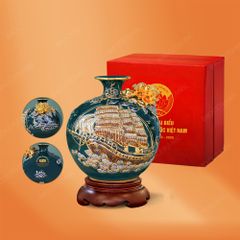 Quả hút lộc men lục Thuận buồm đắp nổi quà tặng Đại hội MTTQ