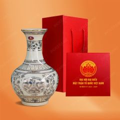 Tỏi bình vẽ vàng H36 quà tặng Đại hội Mặt Trận Tổ Quốc Việt Nam