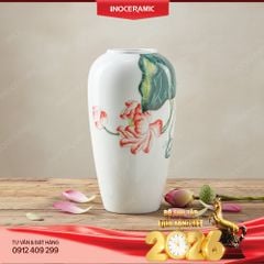 Lọ hoa Sen Hạ Vũ – Quà Tết Bát Tràng vẽ tay cao cấp, tinh tế 2026