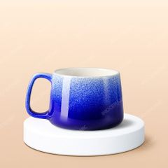 Ly sứ hiện đại quai vuông màu loang in logo