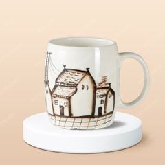 Ly sứ trứng đại Hà Nội Phố in logo