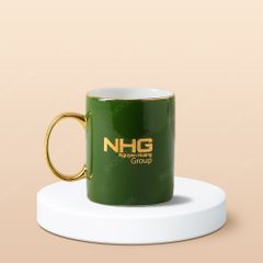 Ly sứ Bát Tràng - In logo Tập đoàn giáo dục NHG Nguyễn Hoàng Group