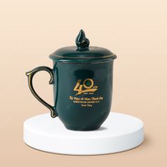 Ly sứ Bát Tràng - In logo kỷ niệm thành lập Constrexim Saigon - Nhà máy ngói màu Ruby