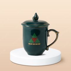 Ly sứ Bát Tràng - In logo kỷ niệm thành lập Constrexim Saigon - Nhà máy ngói màu Ruby