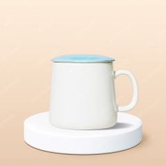 Ly sứ vuông quai C có nắp in logo