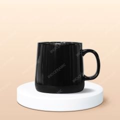 Ly sứ vuông quai C màu không nắp in logo