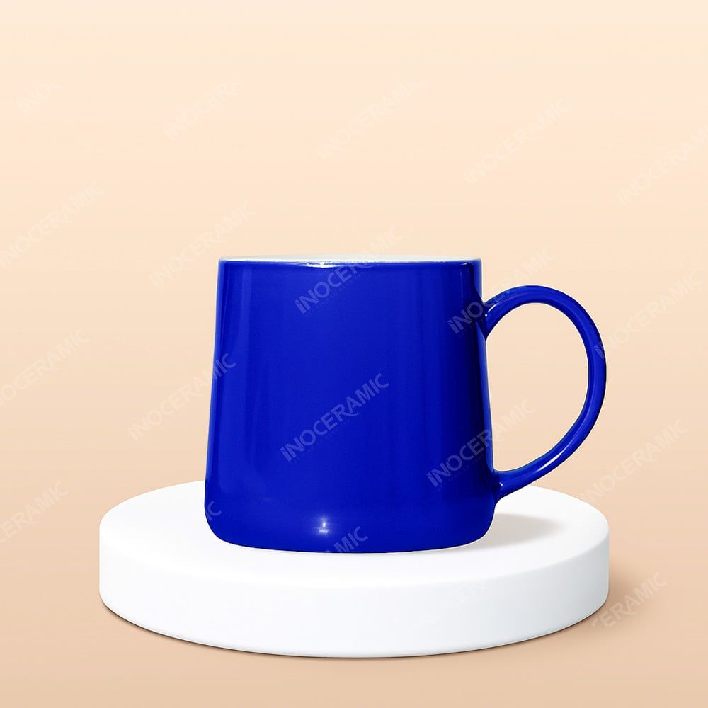 Ly sứ vuông quai tim màu in logo