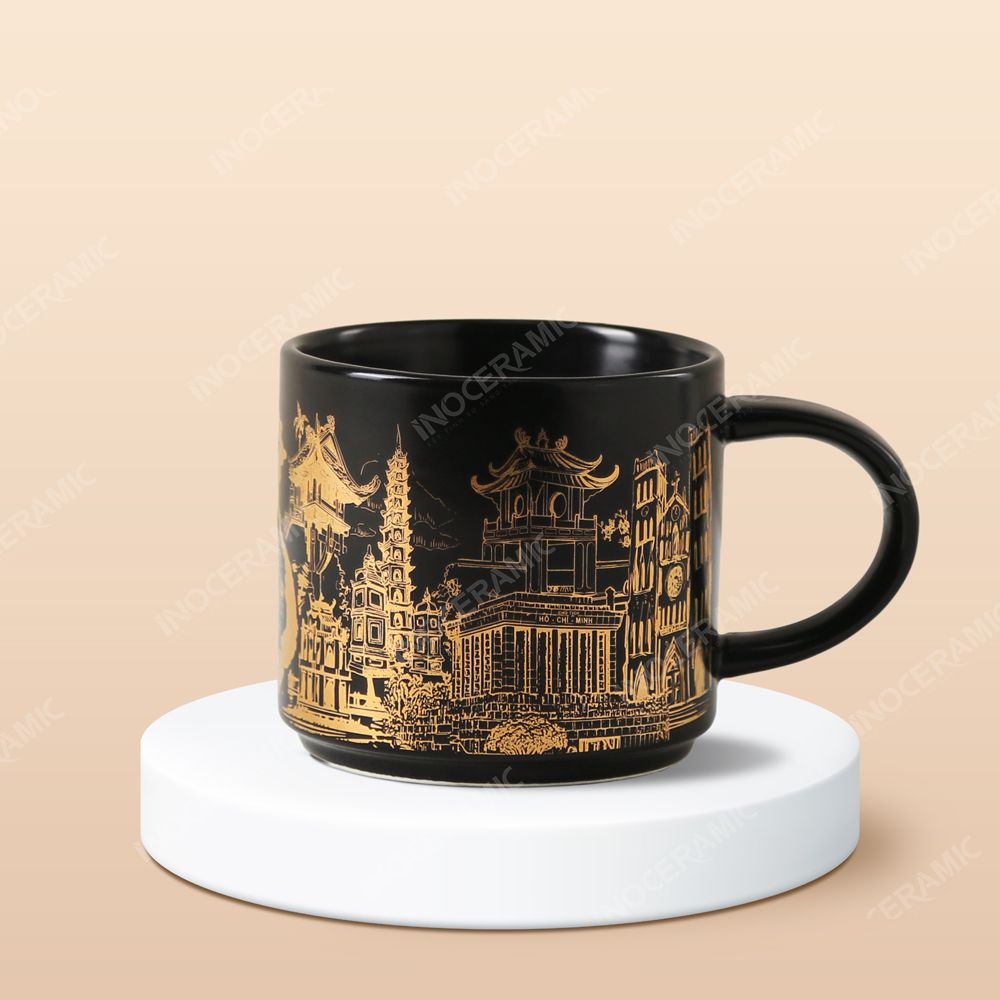 Ly sứ Bát Tràng - In hình địa danh 