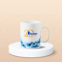 Ly sứ Bát Tràng - In logo nhà sản xuất sữa bột VitaDairy
